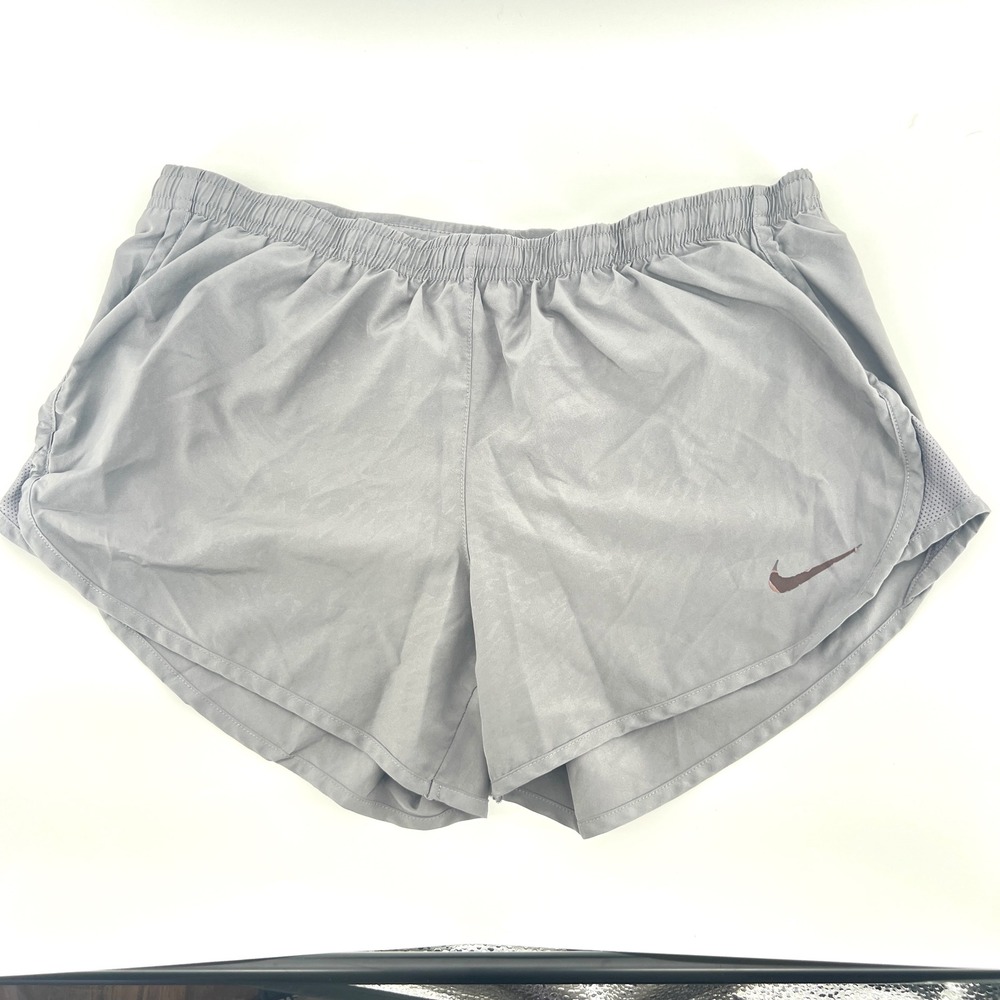 Nike Dri-FIT Running Shorts Womens Medium Gray Tempo Athletic Lined